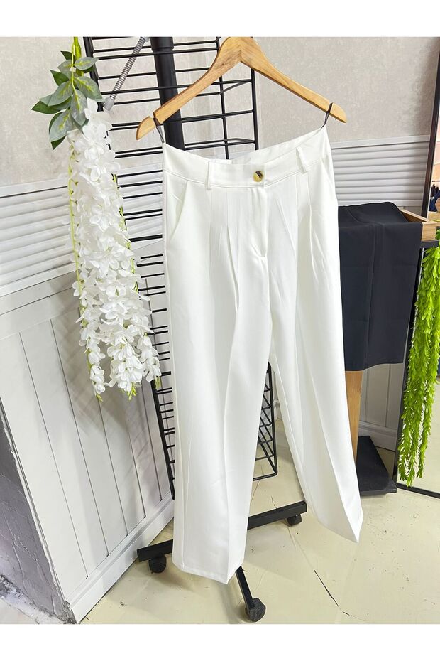 Pleated Palazzo Trousers
