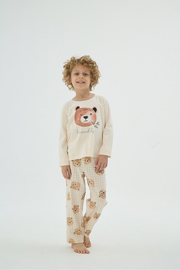 8901 Unisex Children's Printed Pajama Set