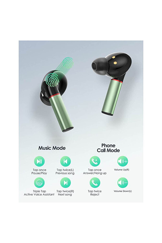 سماعات أذن لاسلكية بتقنية البلوتوث مع بطارية قابلة للاستبدال ووقت تشغيل يصل إلى 100 ساعة وخاصية إلغاء الضوضاء - 7