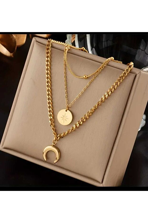 3 lü Çelik Kolye - 1