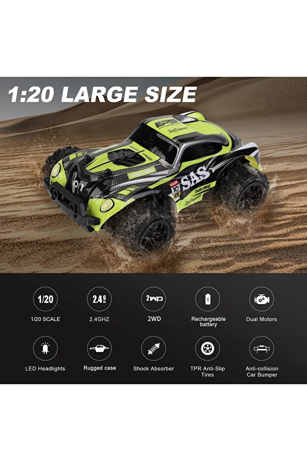 سيارة تحكم عن بعد عالية السرعة بمقياس 1:20 - 2