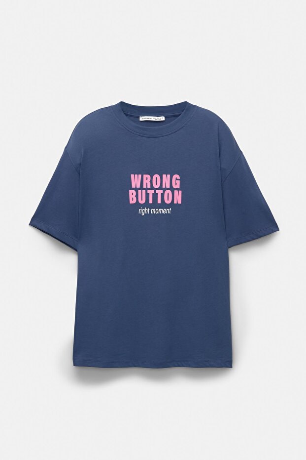 Telefon grafik baskılı t-shirt - 5