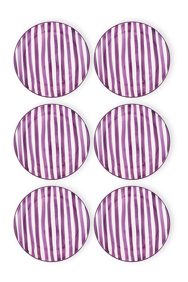 Joy Service Plate Set of 6 Purple 26 cm