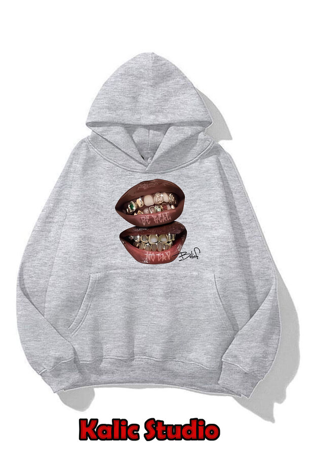 Grillz Oversize Sweatshirt Gray