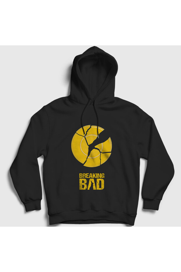 سويت شيرت بقلنسوة أسود اللون للجنسين من Broken Plate Broken Plate Breaking Bad 565938tt