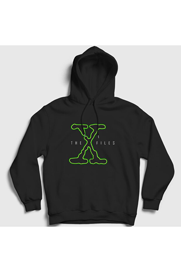 Unisex Black Old Logo Series the X Files Hooded Sweatshirt 568297Tt