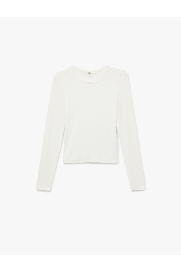 Viscose Slim Fit Long Sleeve Crew Neck T-Shirt