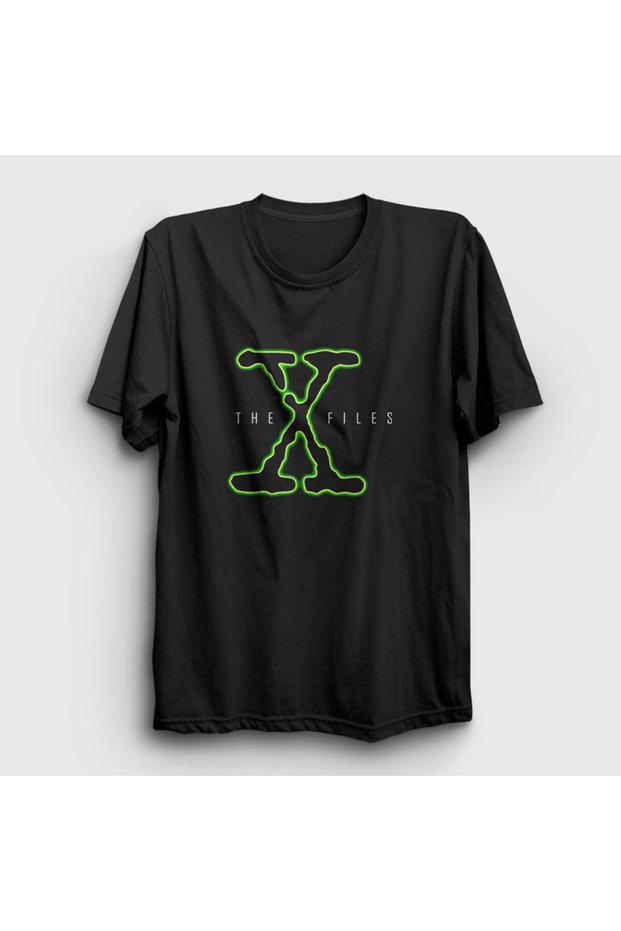 Unisex Black Old Logo Series the X Files T-Shirt 5682Zw