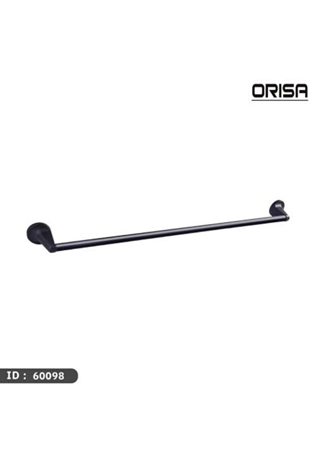 رف مناشف أسود فردي - 1