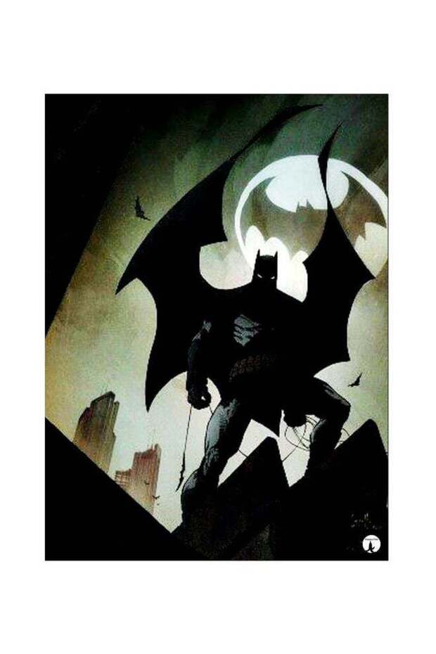Batman Themed Metallic Plate Black/White/Beige 20x15cm