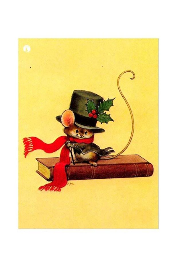 Cartoon Rat Themed Metallic Plate Yellow/Brown/Red 20x15cm