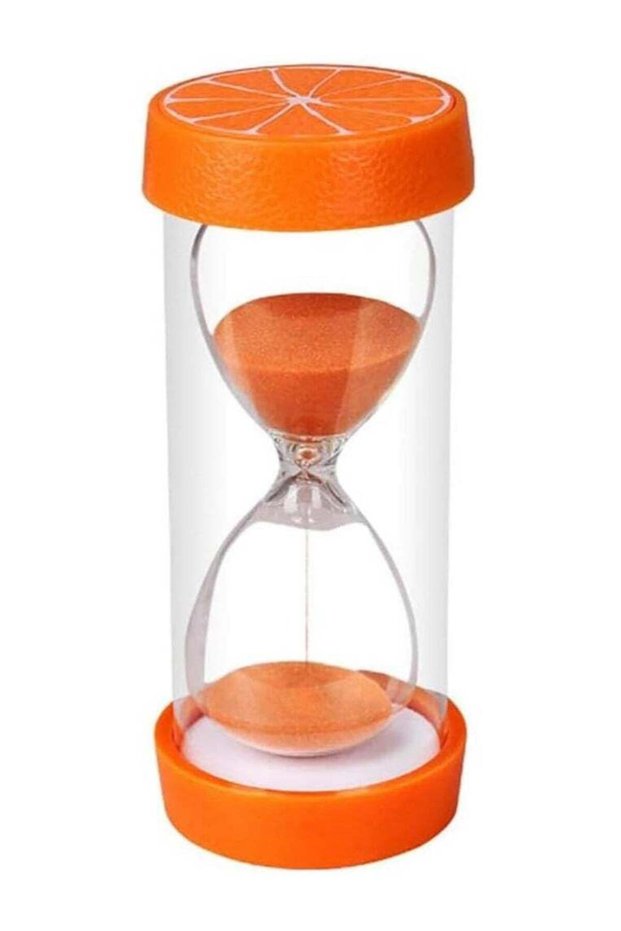 Sand Timer, 30 Minutes Orange Fruit Theme Hourglass for Home Office Kitchen Decor Gift for Kids Adu