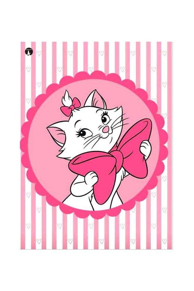 Cartoon Themed Printed Plate Pink/White/Black 20x15cm