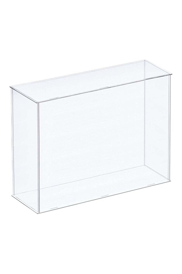 Acrylic Display Case Plastic Box Clear Assemble Dustproof Showcase 14x4.3x10Inch for Collectibles I