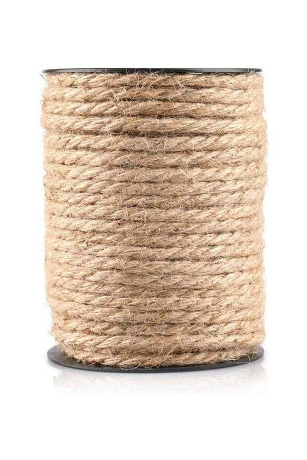 Jute Rope 4mm x 20 Meter Natural Thick Hemp Twine Cord for Cat Scratcher, Gardening Tools, Bundling