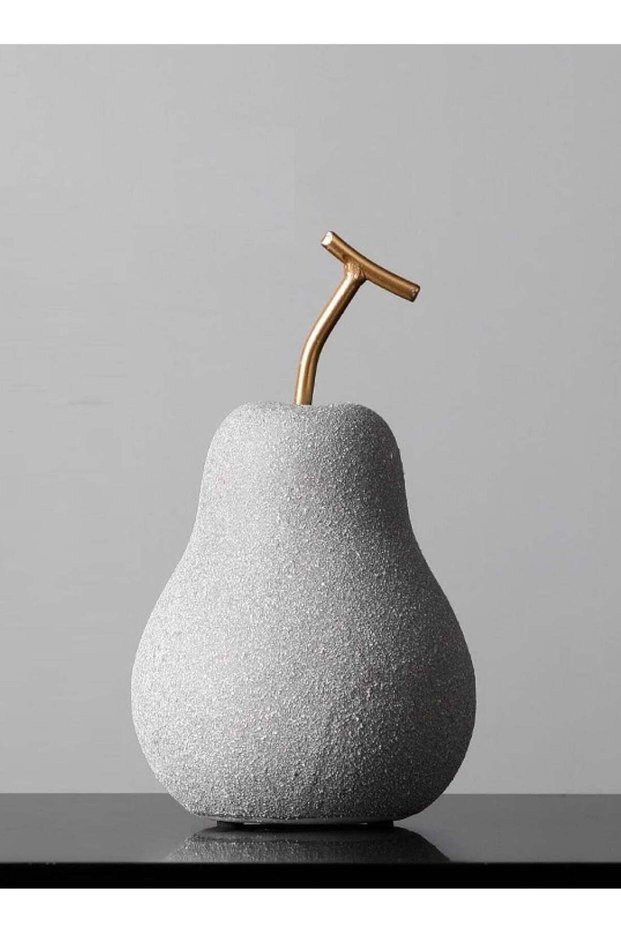 Pear Ceramic Statue Art Sculpture for Modern Home Decor Collectible Figurine Table Decor-26.5 cm