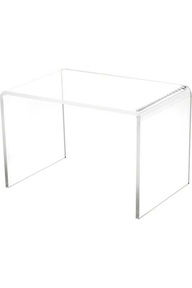 Clear Acrylic Rectangular Display Riser, 6 Inch Height X 9 Inch Width X 6 Inch Depth (1/4 Inch Thic