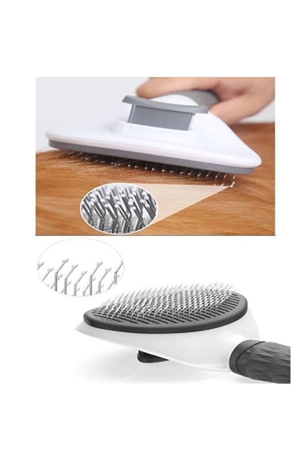 Automatic Cleaning Pet Comb Gray - 3