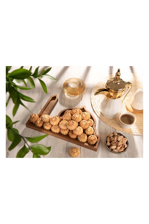 HILALFUL Acacia Wooden Serving Tray - Mosque | Kitchenware | Serveware | Trays for Decoration | Kit