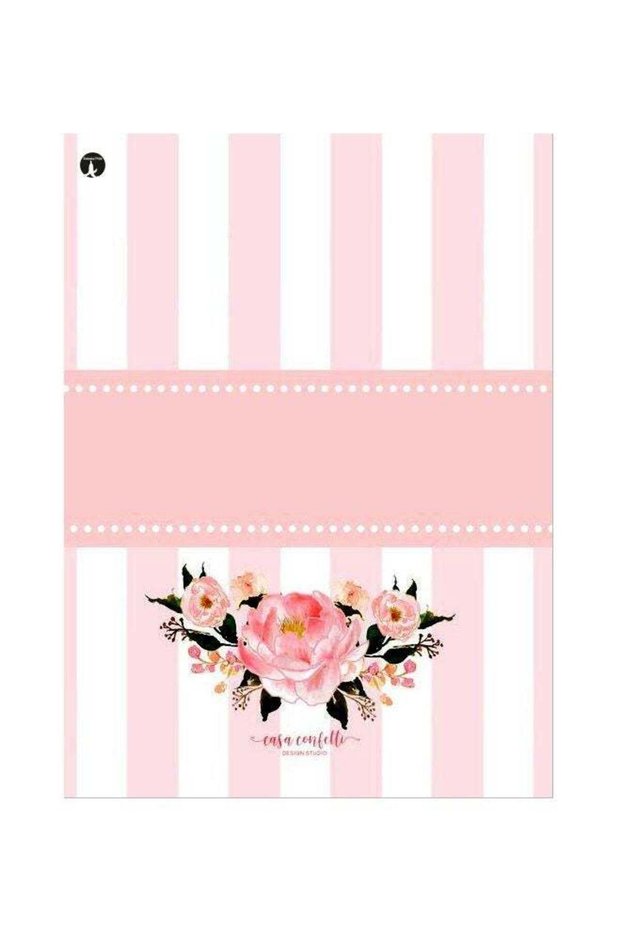Flowers Theme Printed Plate Pink/White 20x15cm