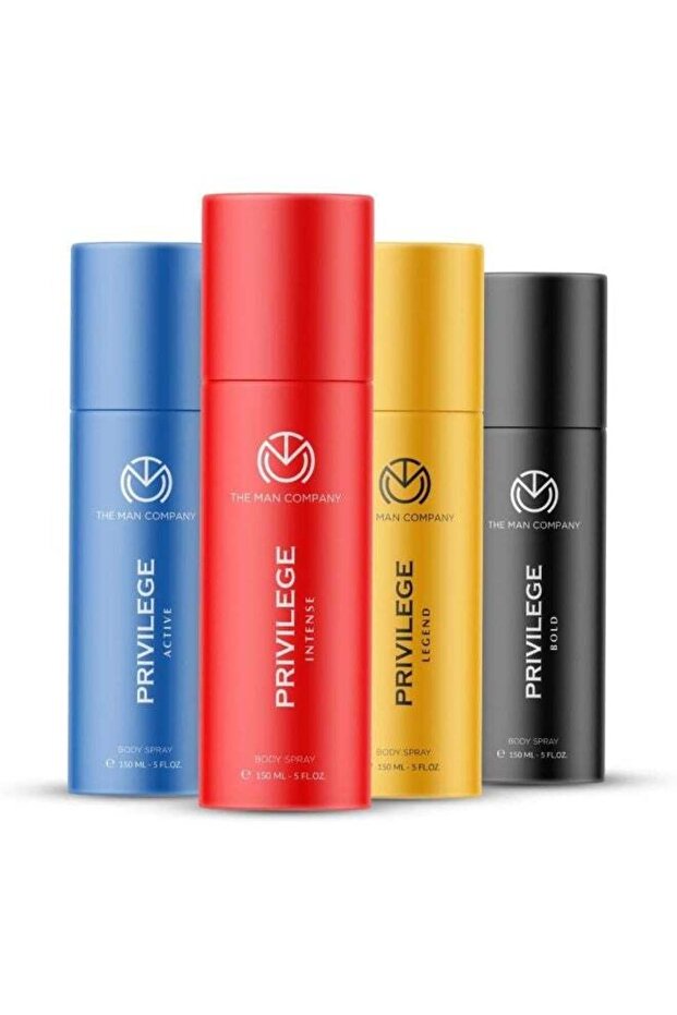 Privilege Deodorants Combo Pack For Men -Active Legend Intense, Bold Premium Long La