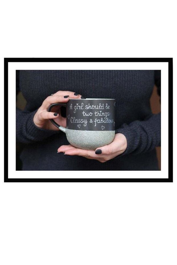 Girls Quotes Poster With Frame Multicolour 55 x 40cm