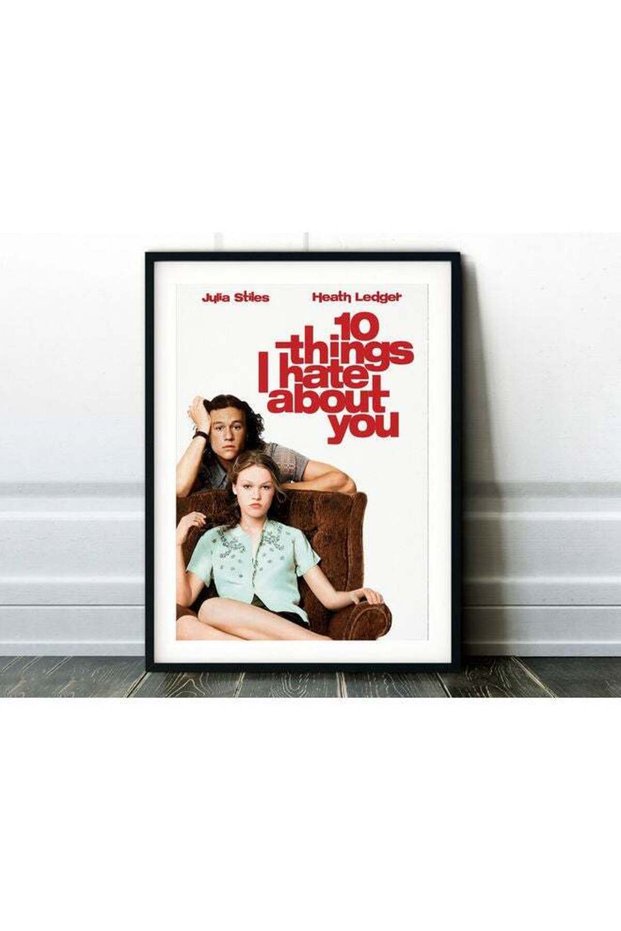 10 Things I Hate About You Movie Poster With Frame Multicolour 30x40cm