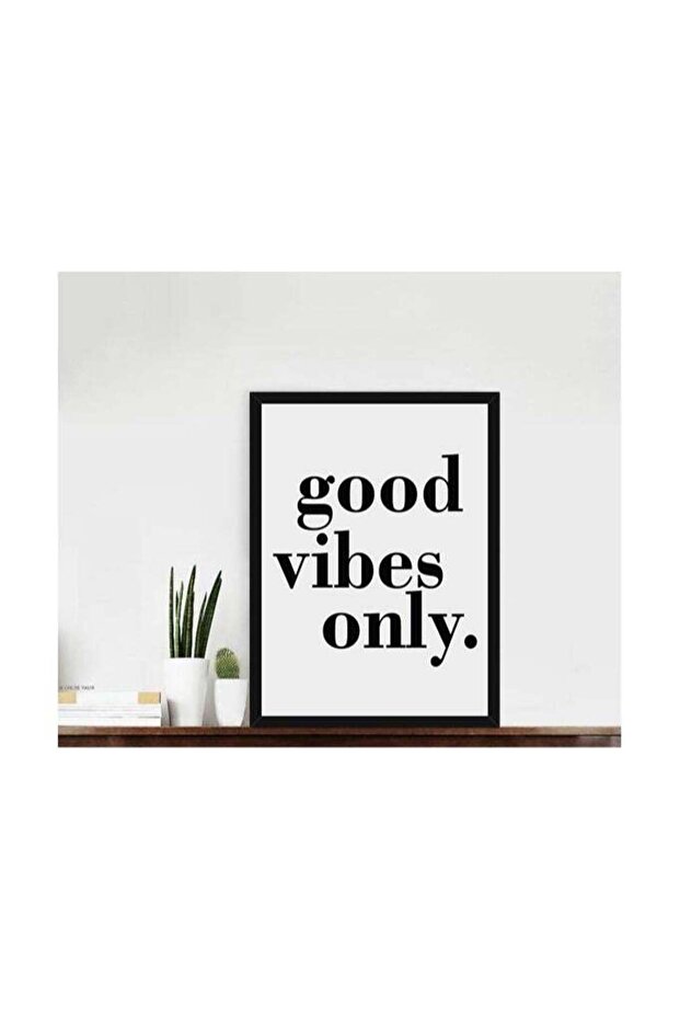 Digitally Printed Poster Quote "Good Vibes Only" | Perfect Gift For Office, Corporates, Home Decor,