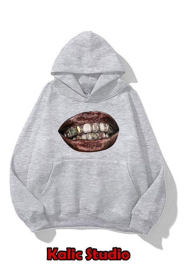 Grillz Oversize Sweatshirt Gray