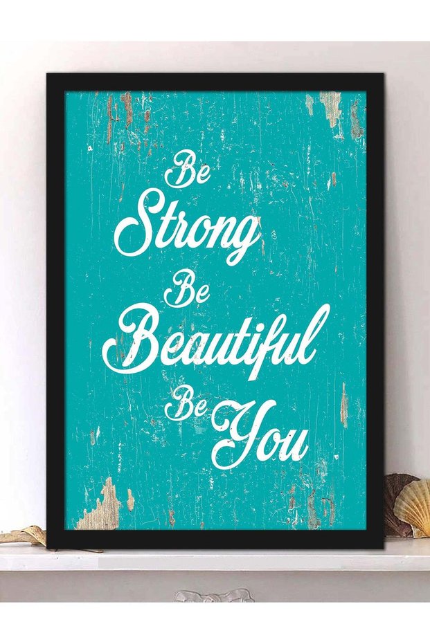 Wall Posters with Be You Motivational Quote and Black Frame - Wall Arts Home Décor Photo Frames - 3