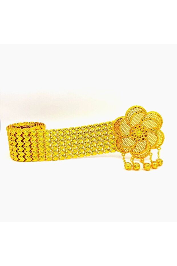 Grape Model – Gold Plated Belt (Dangle / Rose Buckle) Local, Evening Dress, Wedding, Engagement, Henna