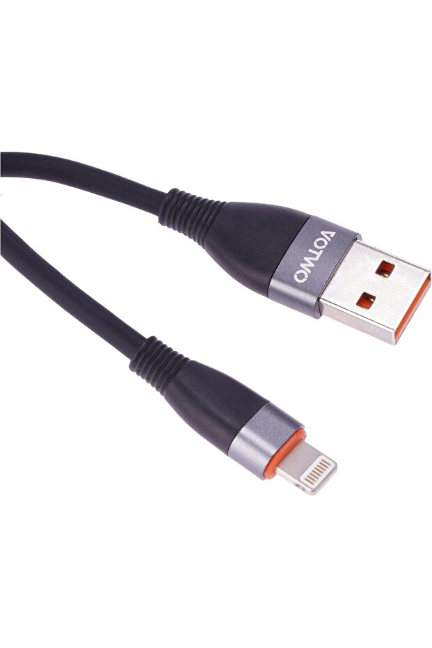كابل شحن USB 12 وات لجهاز iPhone من CB-07، أسود