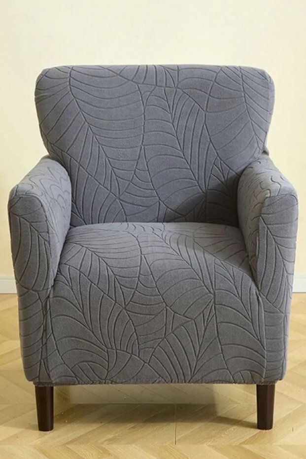 Seat Cover Armchair Cover Single Person Armchair Leaf Pattern Elastic Washable 1 Pc Sofa Cover