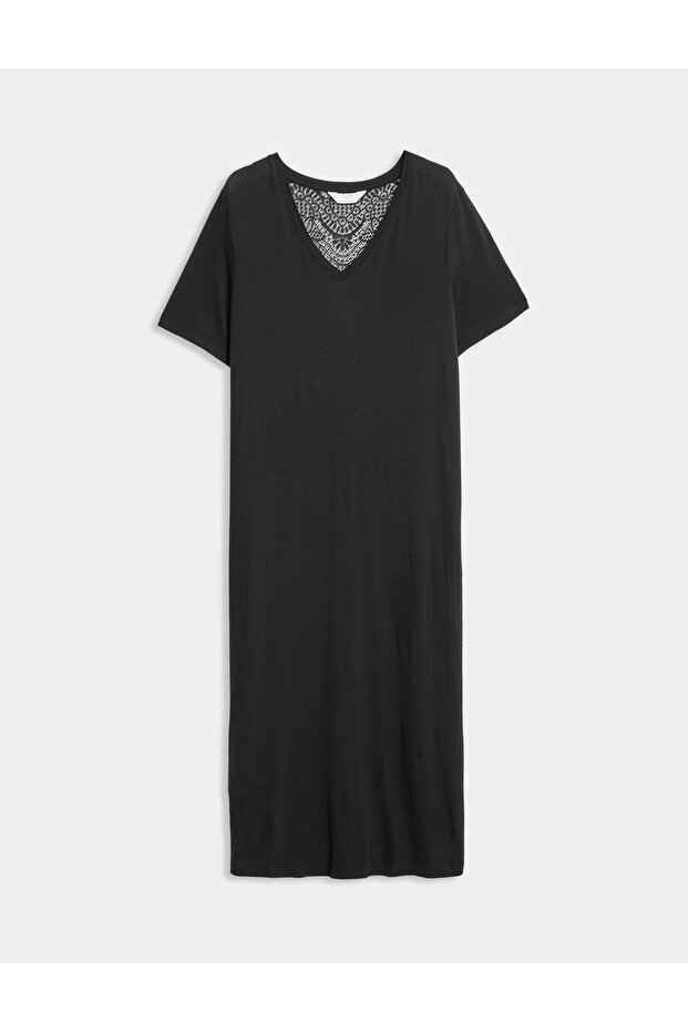 Dantel Detaylı Gecelik - 1