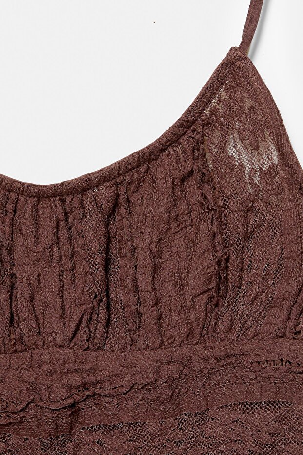 Askılı dantel top - 5