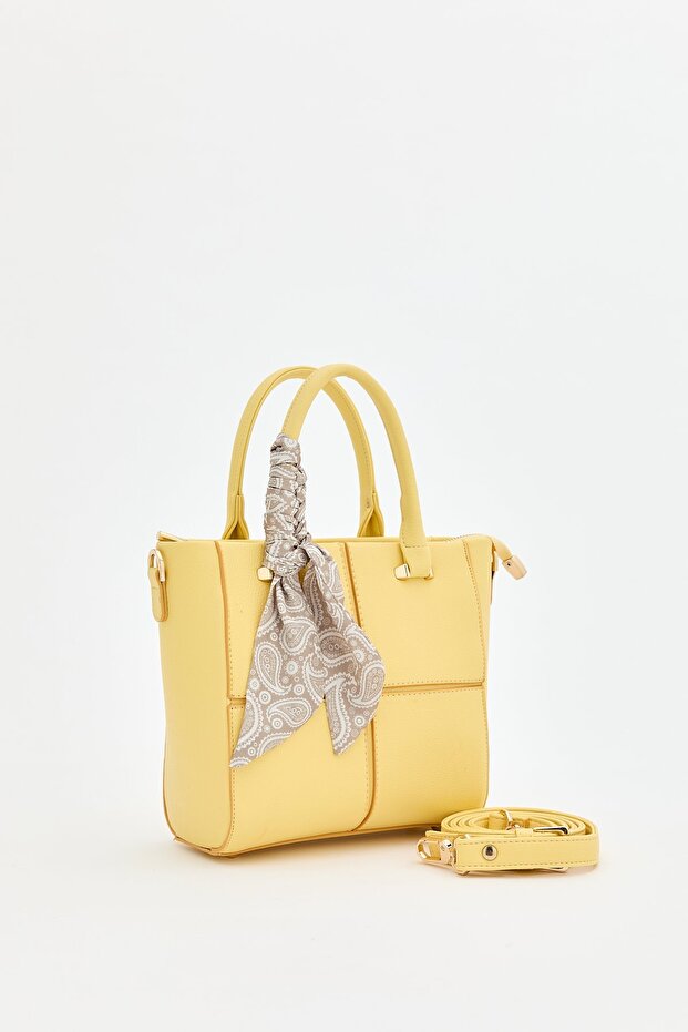 Tote Bag with Scarf Accessory Yellow