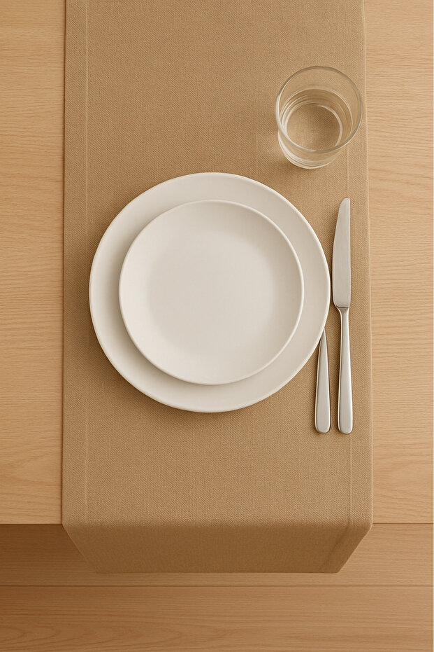 Nova Serisi Keten Runner - Bej - 3