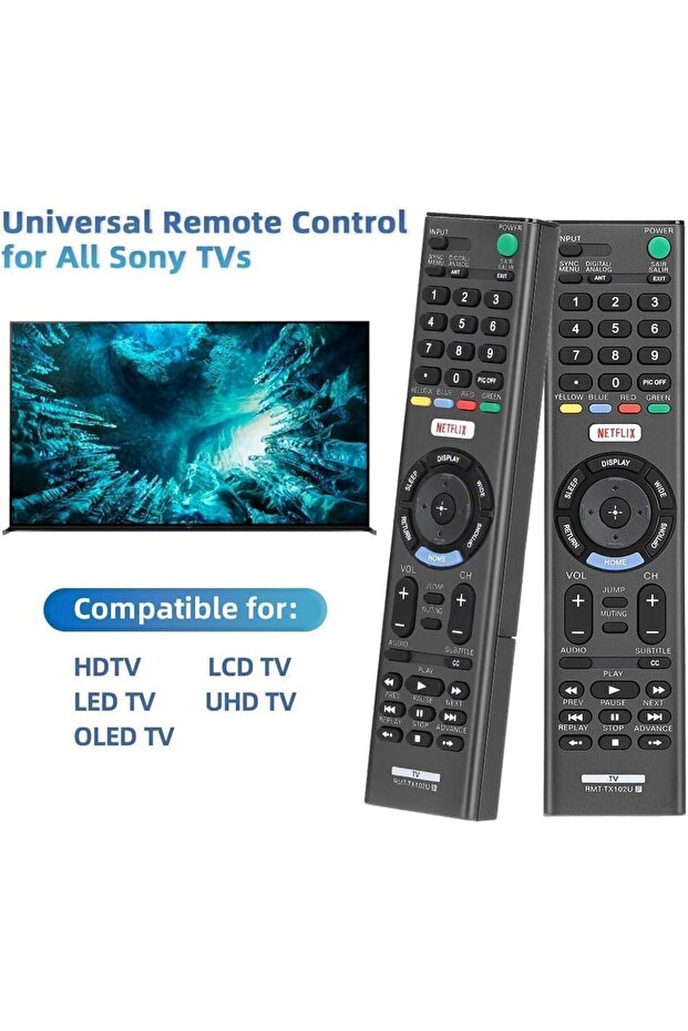 NEW Universal Remote Control - Replacement for All LCD LED HDTV Smart Bravia TVs with YouTube and Ne - 2