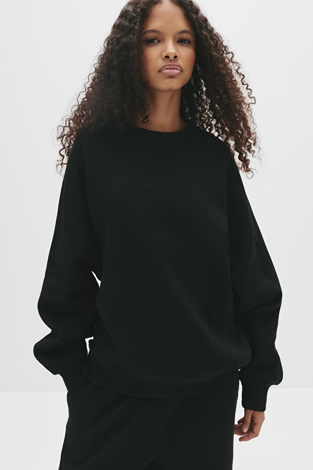 Oversize dikişli sweatshirt - 5
