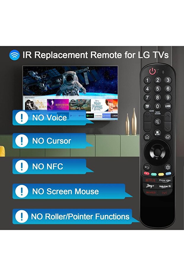 NEW Universal Magic Remote Control, Replacement for LED OLED LCD 4K UHD Smart TV with Buttons for Ne - 6