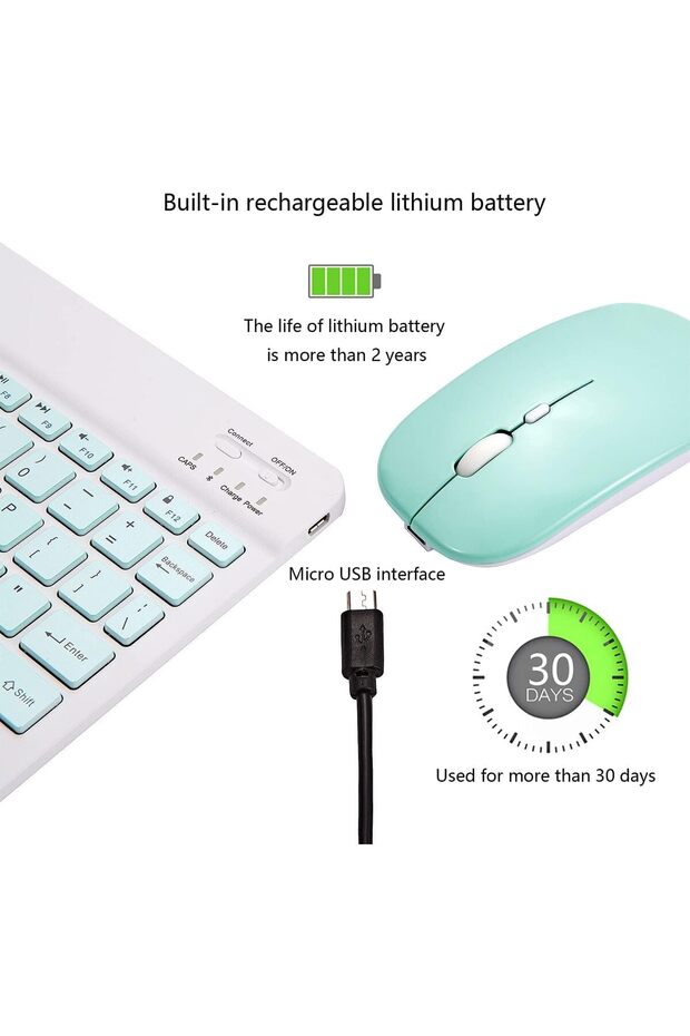 Ultra-Slim Bluetooth Keyboard and Mouse Combo - 5