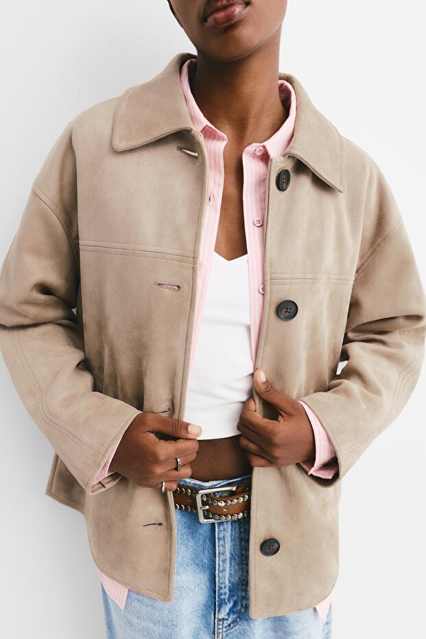 Suni süet ceket - 3