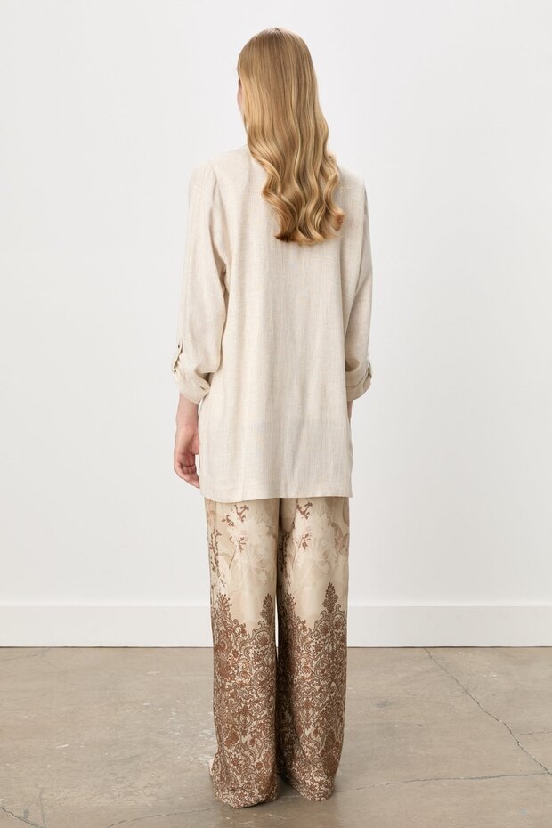 Oversize Blazer Ceket Bej - 4