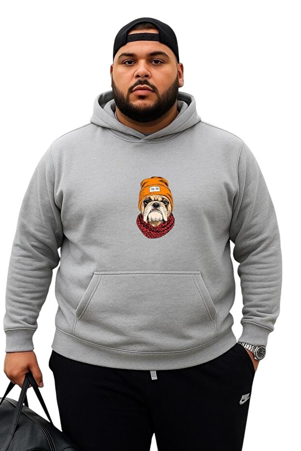 3 Yarn Combed Cotton Dog Printed Oversized Sweatshirt