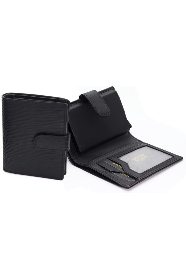 Mens Wallet, Pop Up Card Holder Wallet with Zipper Pocket, Slim Minimalist Leather RFID B