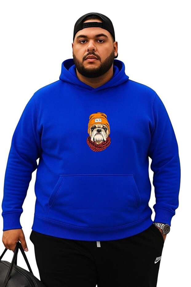 3 Yarn Combed Cotton Dog Printed Oversized Sweatshirt