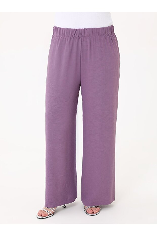 طقم مكون من قطعتين من Aerobin Basic Tunik&Pants مقاس كبير - أرجواني - - 5