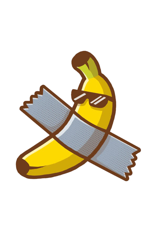 Taped Banana Art Sticker Car, Motorcycle, Helmet, Laptop, Glass Sticker 13X11 cm