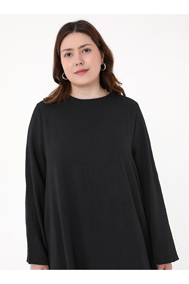 Aerobin Basic Tunic&Pants Plus Size Double Set - Black - - 2