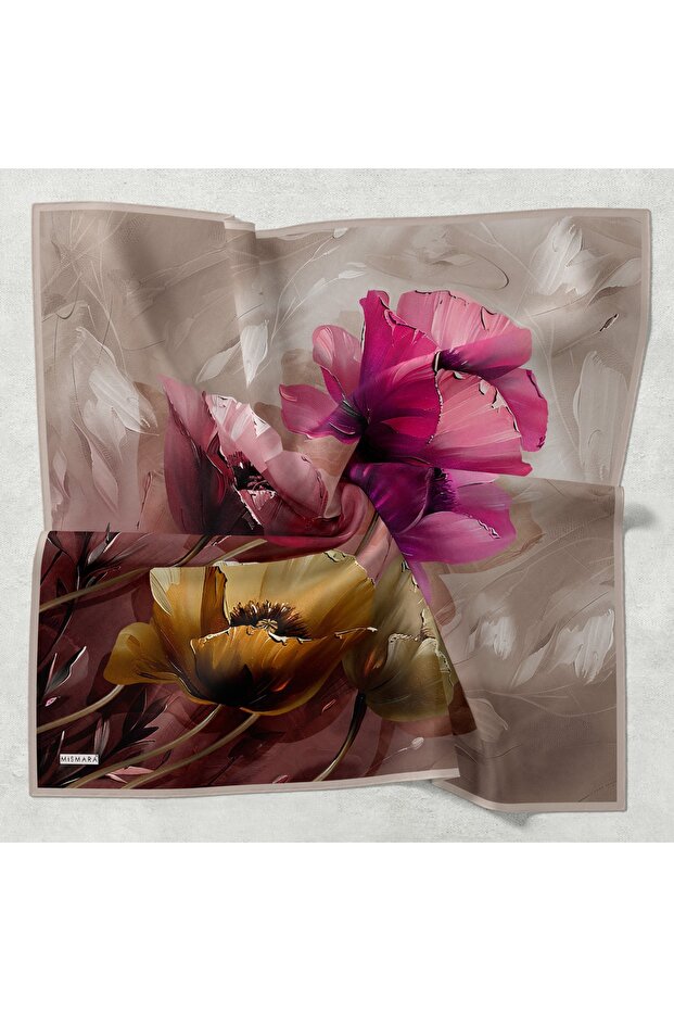 Mismara Large Floral Thin Comfort Scarf Cotton Lightness Simplicity Comfort and Elegance